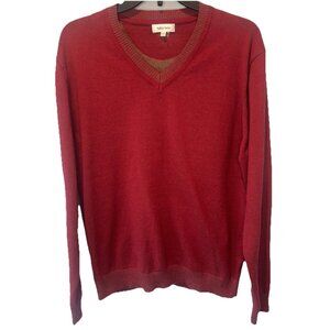 Tyler Boe Womens Red Brown Cashmere Blend Sweater Large Quiet Luxury Old Money
